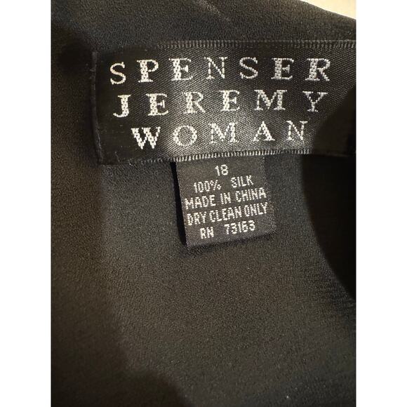 Vintage Y2K Spenser Jeremy Woman Black Silk Lace Sheer Blouse Size 18 - Picture 7 of 7